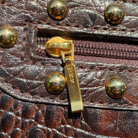 Lopez Taibo crocodile embossed tote shoulder bag - Picture 3 of 11